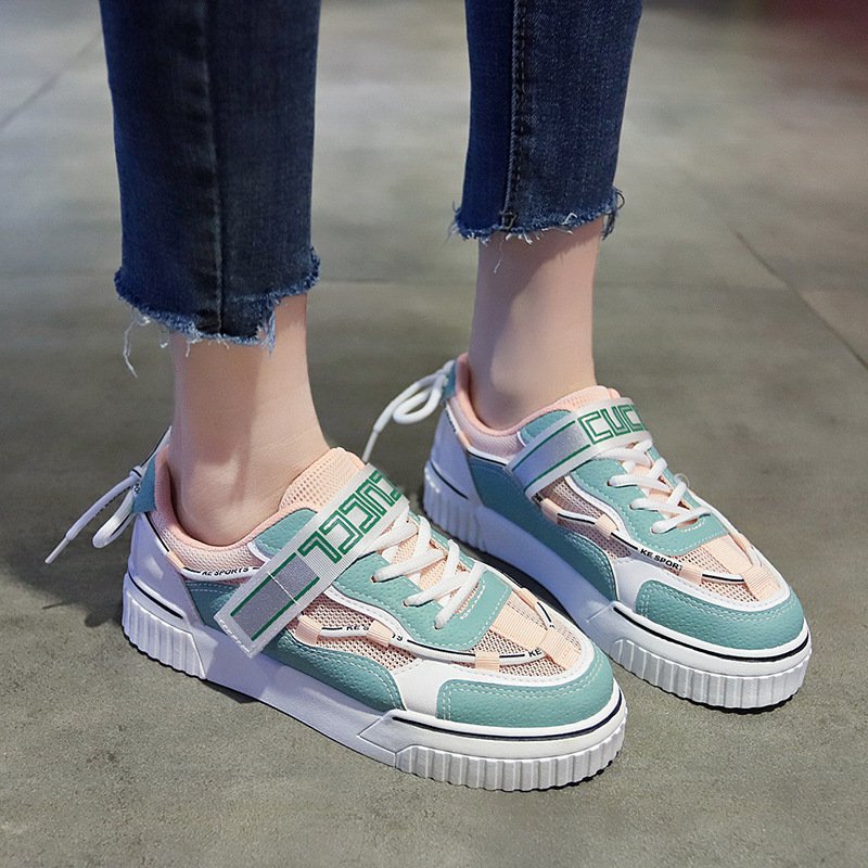 Breathable white shoes women 2021 summer new student running shoes women street casual flat shoes